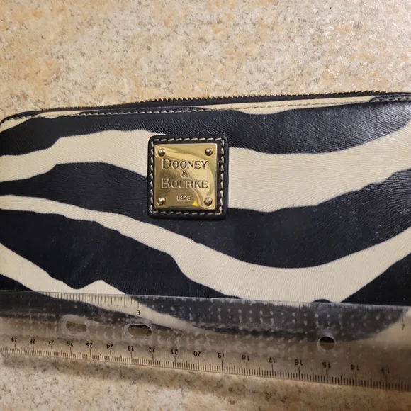 Dooney & Bourke Zebra Print Wallet and Pouch - Picture 3 of 7